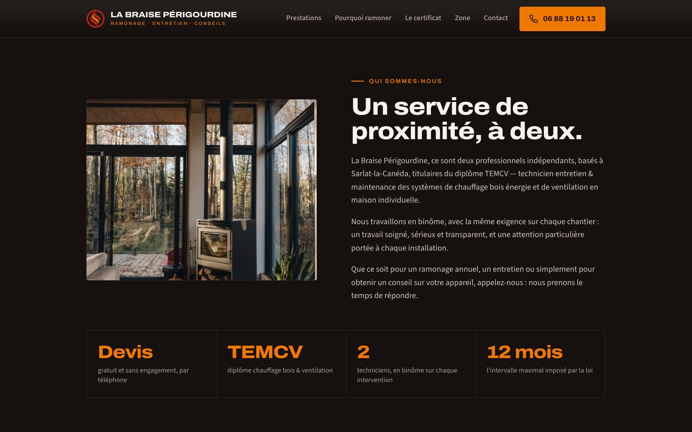La section « Qui sommes-nous » : un service de proximité, à deux
